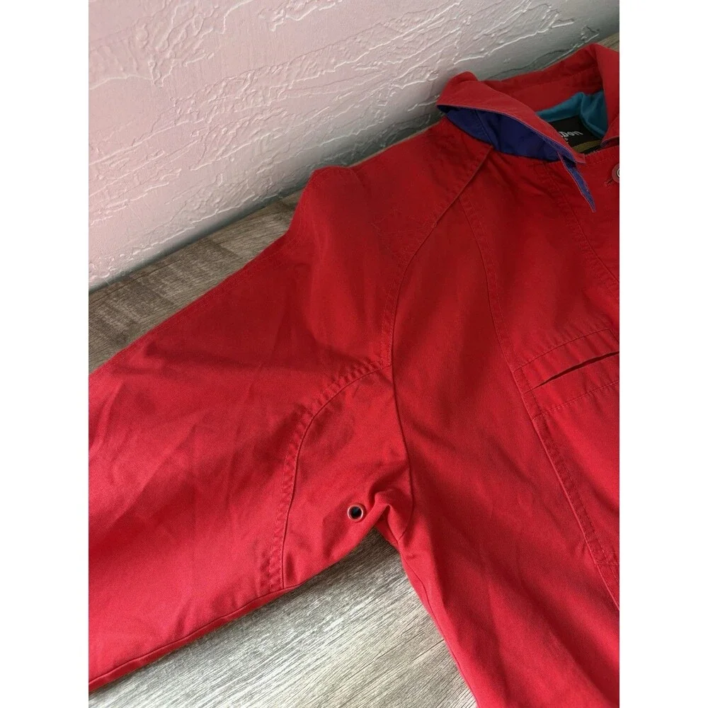 London Fog Men’s Vintage Red And Blue Windbreaker Jacket Size Small